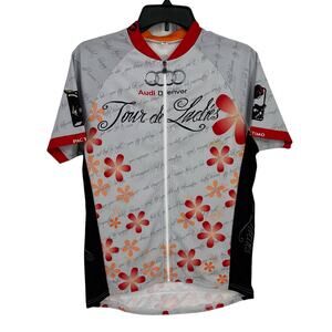 Tour De Ladies Audi Of Denver Cycling Jersey Womens Size XXL Gray Orange